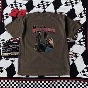 Marlboro Graphic Tee - Faded Brown Streetwear